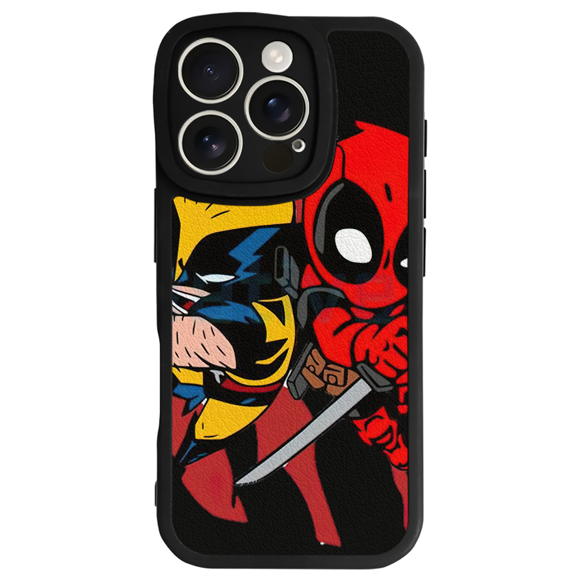 （画像用） Deadpool デッドプール 【iPhone 16シリーズ対応】シリコンスマホケース（レザー調） 材質：シリコン